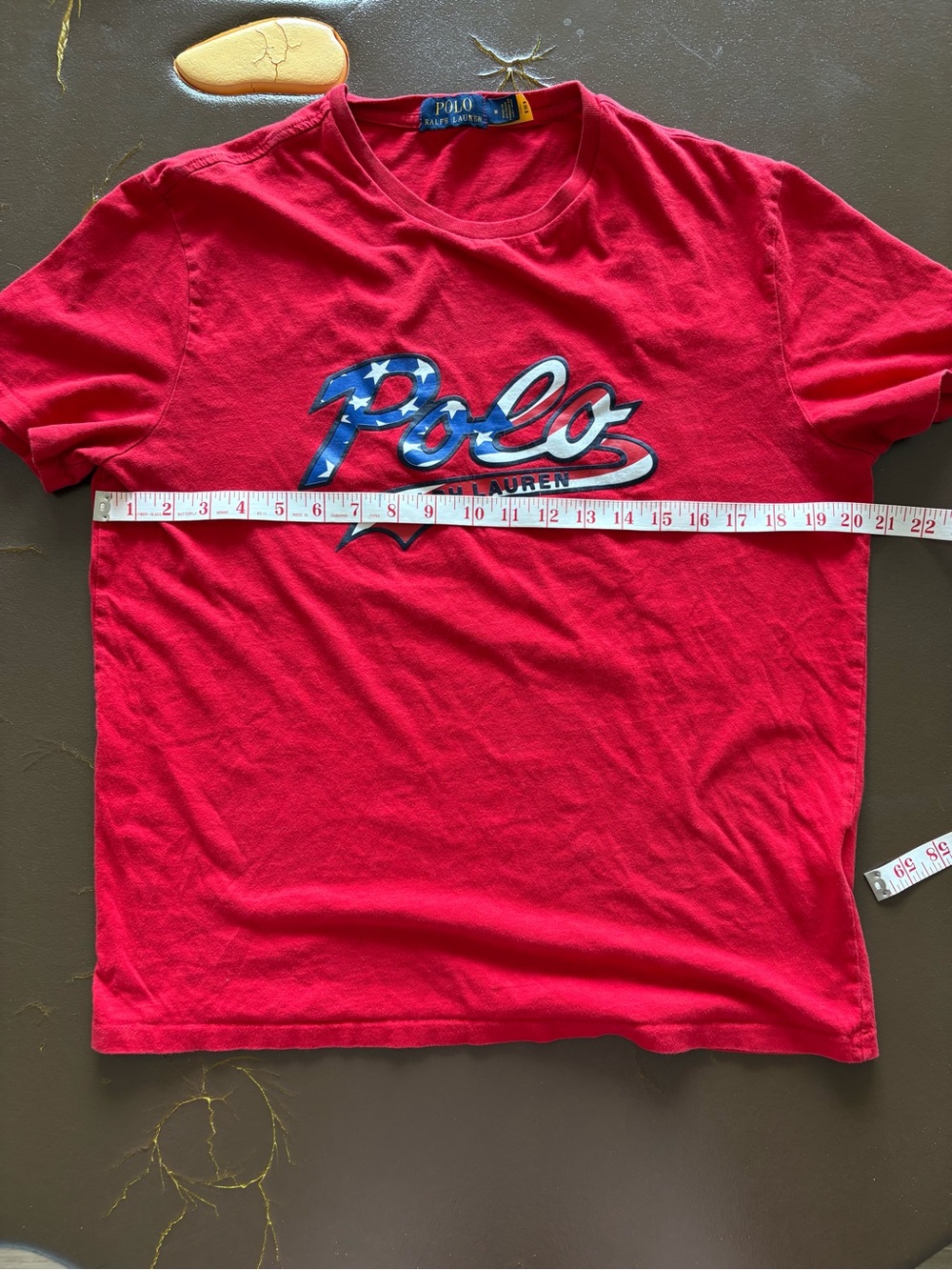Ralph Lauren Red Crewneck Polo Graphic Tee - Picture 6 of 7